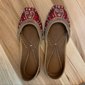 Handmade camel leather Indian shoes